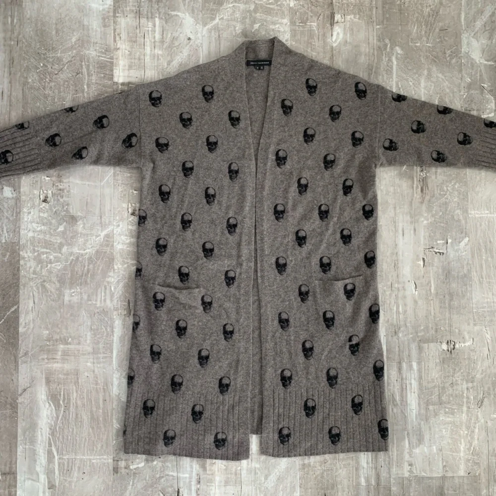 Skull Cashmere long cardigan. - Picture 2 of 7